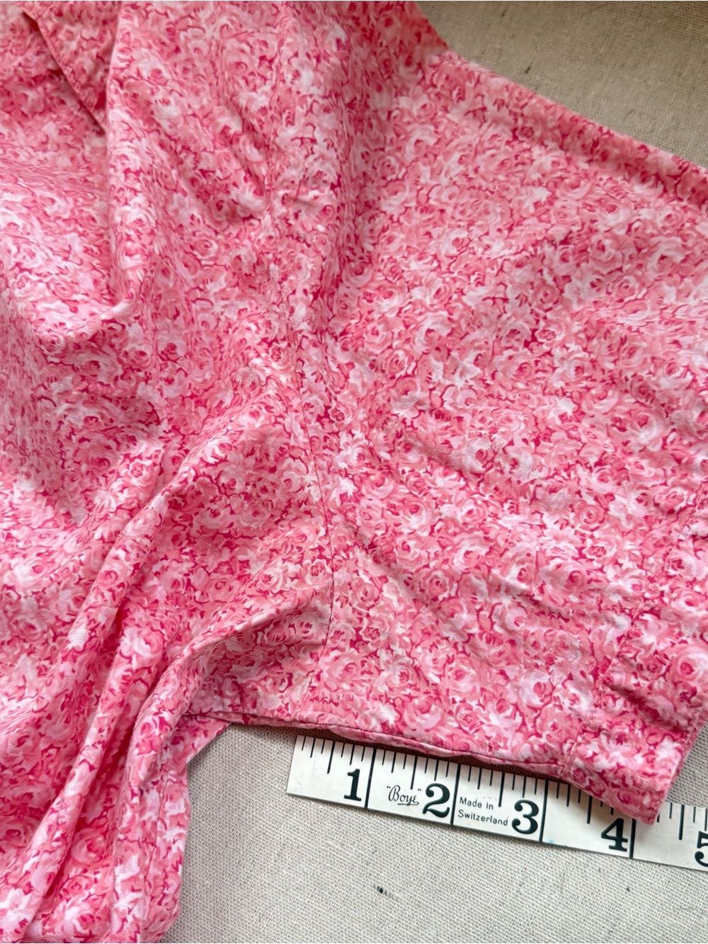 Eddie Bauer Pink White Floral Button Down Blouse Short Sleeve Top Plus Size XXL - Picture 8 of 13